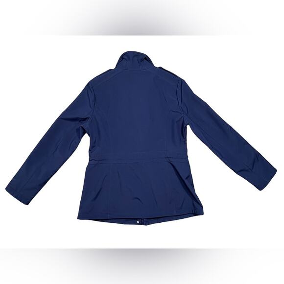 Jessica Simpson Navy Zip-Up Fleece Lined Water Resistant Jacket Womens Large - Picture 8 of 11